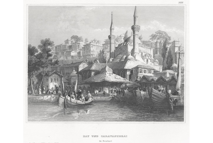 Scutari Istanbul, Meyer, oceloryt, 1850