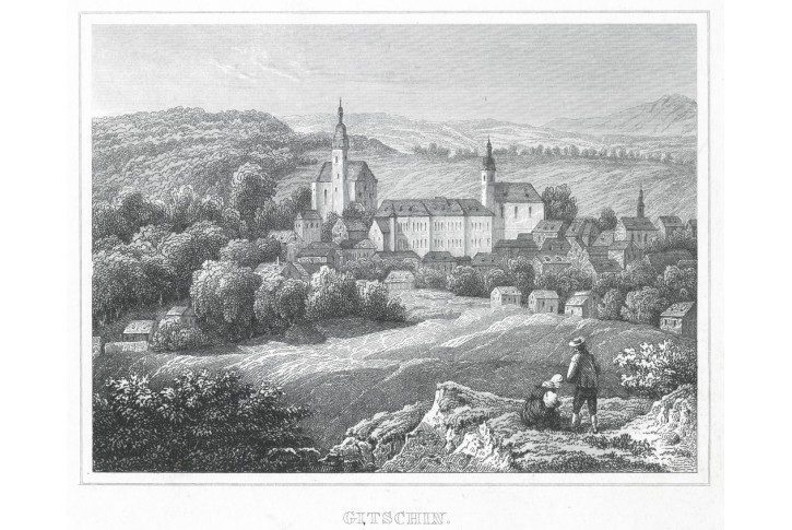 Jičín , Kleine Universum, oceloryt, (1840)