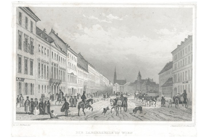 Wien Laegerzeile, Lange, oceloryt, 1840